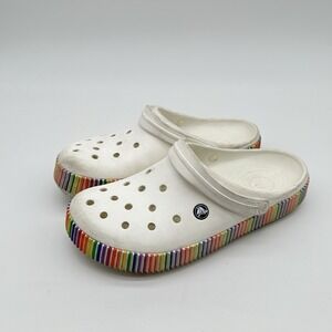 Crocs Crocband Color Spectrum Unisex Clogs Size 11 Mens Rainbow Pride Nurse Work